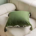 Plush Leaf With Tassel Cushion Cover