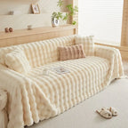 Luxurious Faux Fur Sofa Blanket for Warm Comfort