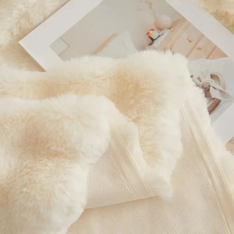 Luxurious Faux Fur Sofa Blanket for Warm Comfort