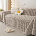 Luxurious Faux Fur Sofa Blanket for Warm Comfort