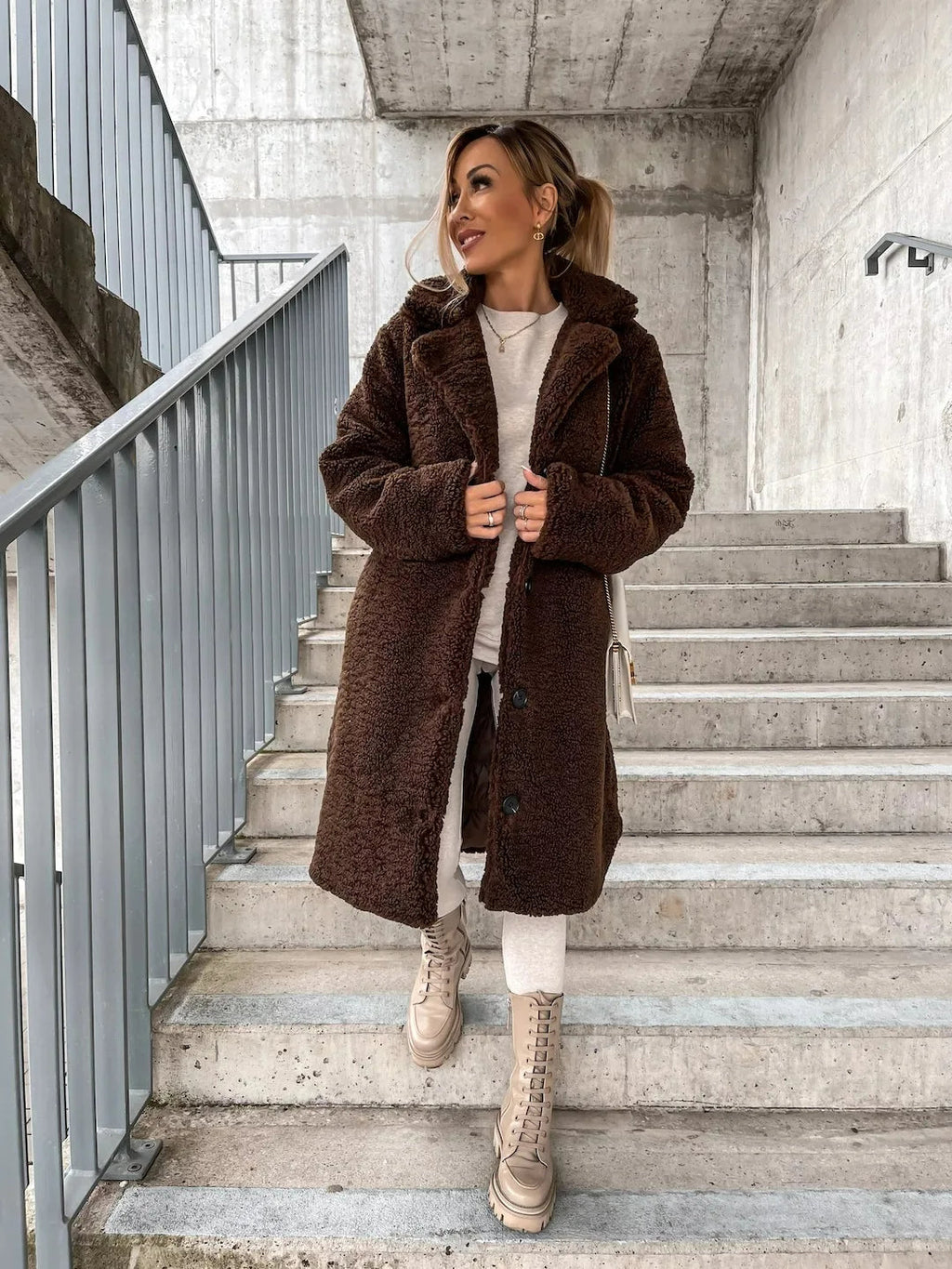 Niki | Women's Cozy Plush Trench Coat