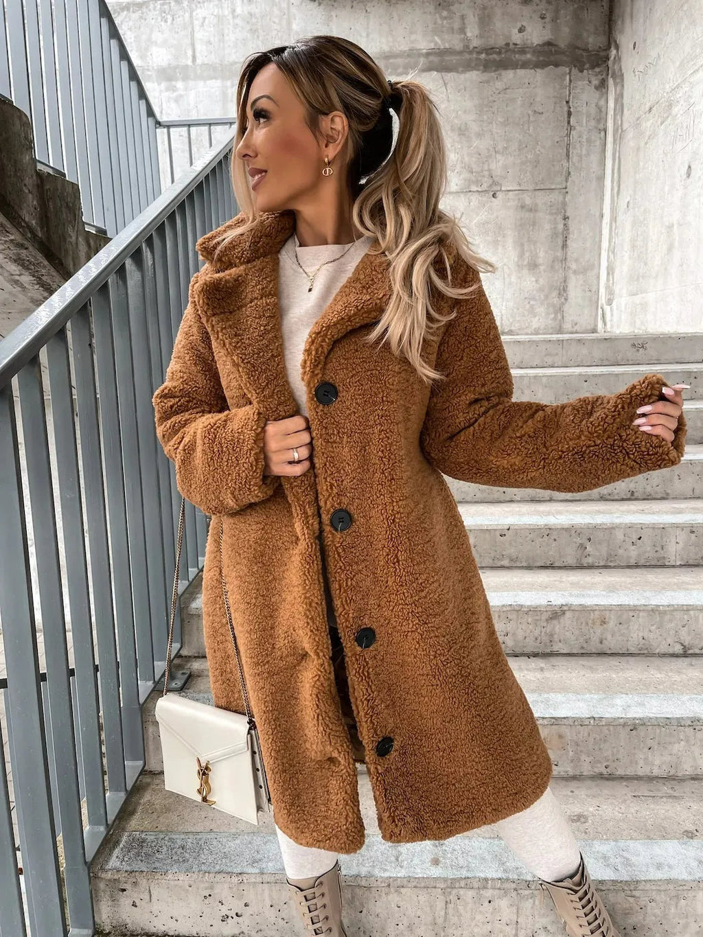 Niki | Women's Cozy Plush Trench Coat