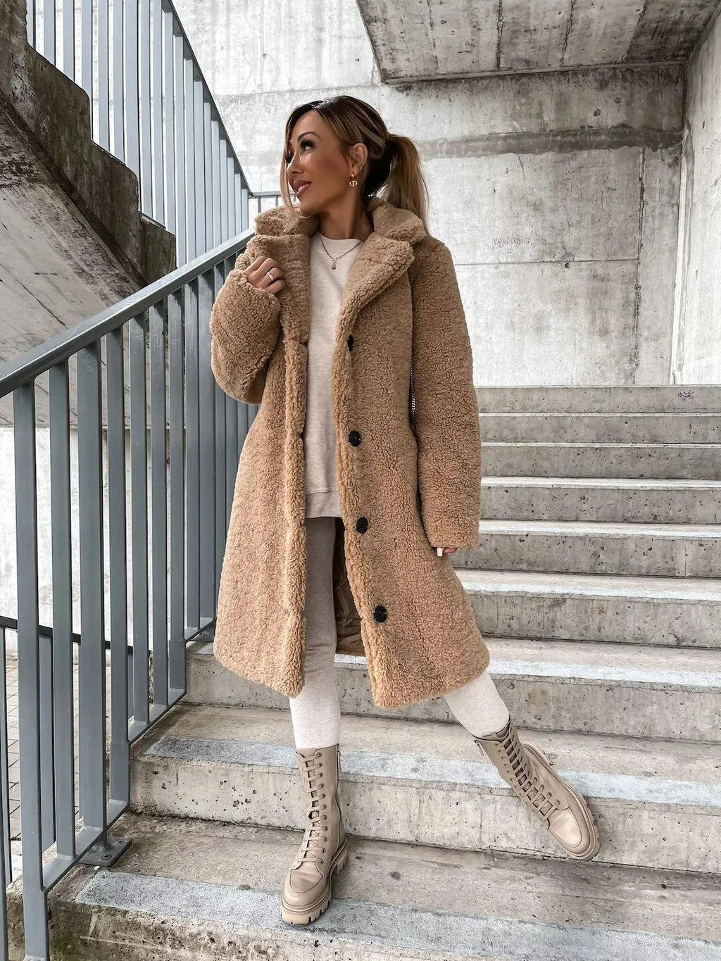 Niki | Women's Cozy Plush Trench Coat