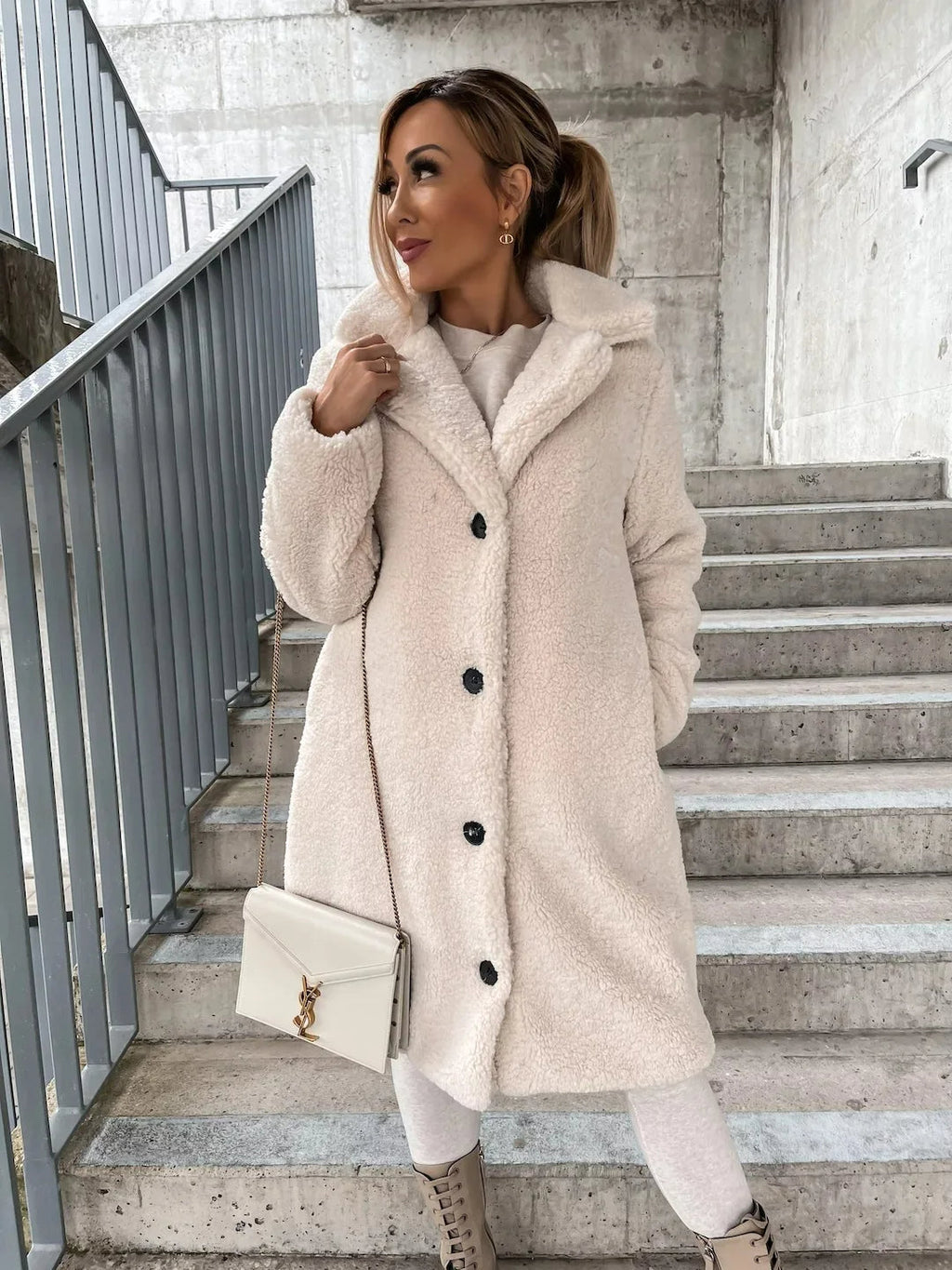 Niki | Women's Cozy Plush Trench Coat