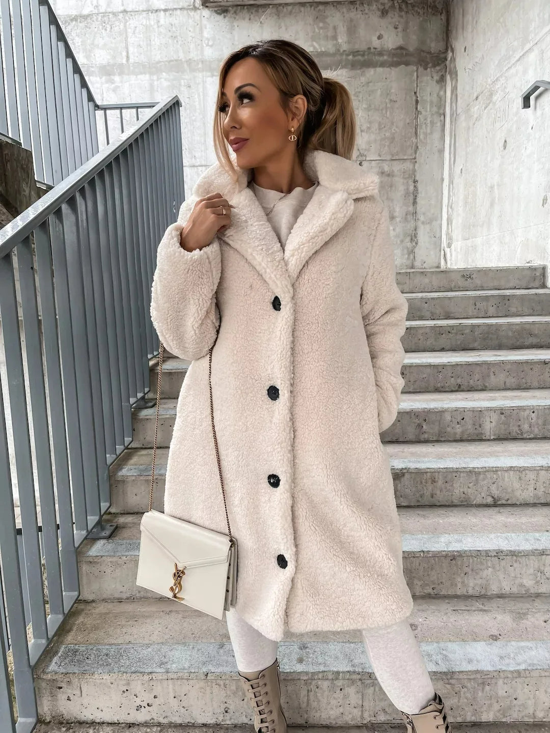 Niki | Women's Cozy Plush Trench Coat