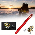 Pocket Size Fishing Rod, Small Mini Pen Shape Fishing Rod and Spinning Reel Combos Kit