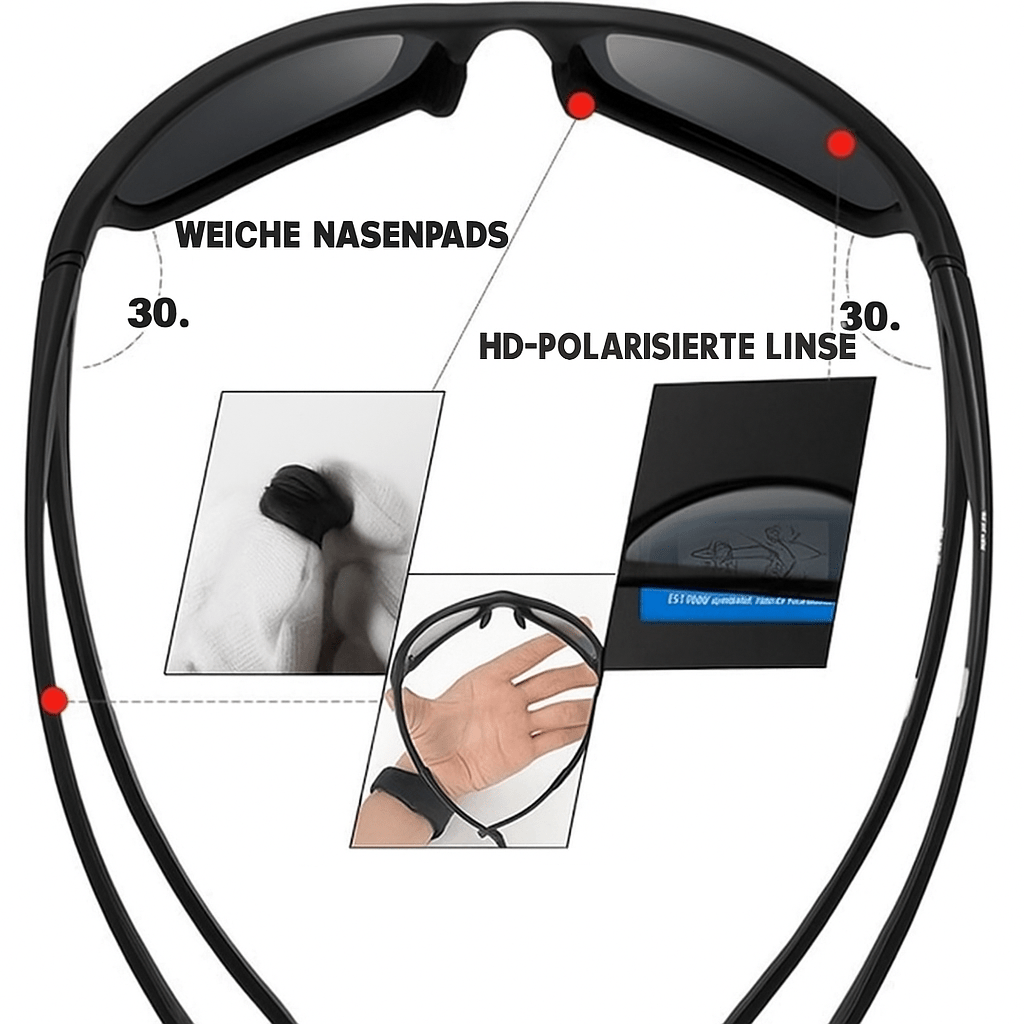 POLARSPORTX Pro: Polarized sunglasses, UV400 protection for active days