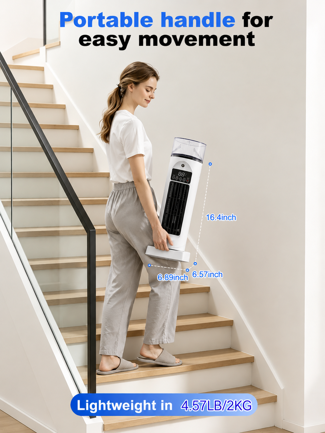 Portable 4-in-1 Room Cooler with Remote Control and Timer