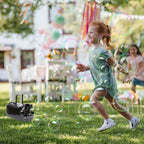 Portable Bubble Blowing Machine  with 2 Speeds Handle 3000-4000 Bubbles Per Minute Plug-In Battery Powered