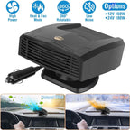 Portable Car Heater Heating Fan 2-in-1 Defroster Defogger Demister Windshield Heater
