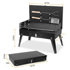 Portable Charcoal Grill Foldable BBQ Suitcase