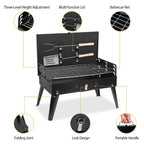 Portable Charcoal Grill Foldable BBQ Suitcase