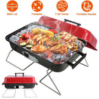 Portable Charcoal Tabletop Grill with Lid