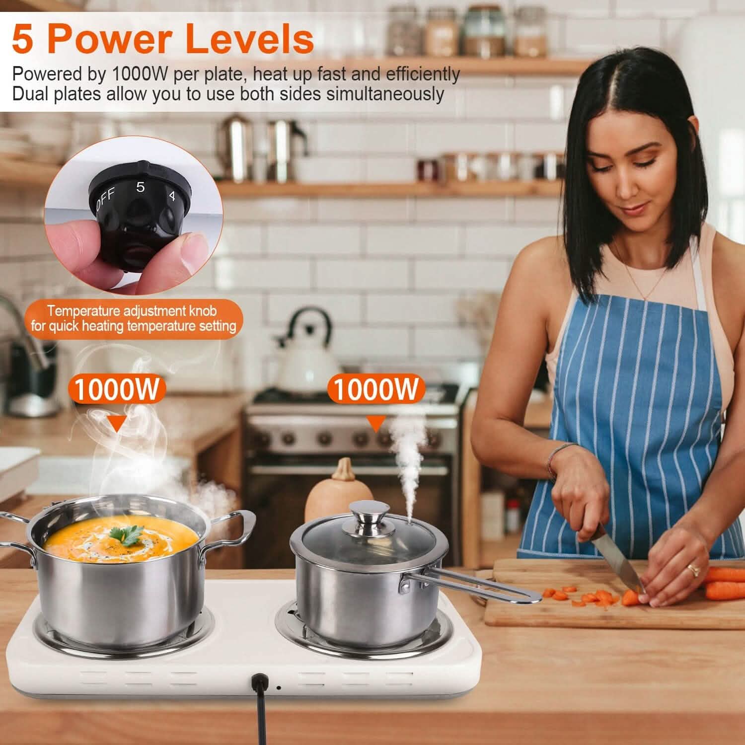 Portable Coil Heating Hot Plate Stove Countertop