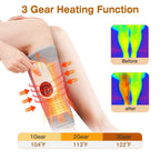 Portable Cordless Rechargeable Air Leg Compression Massage Adjustable Wrap with 3 Modes Intensities Heating Function