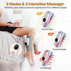 Portable Cordless Rechargeable Air Leg Compression Massage Adjustable Wrap with 3 Modes Intensities Heating Function