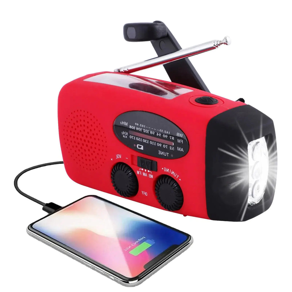 Emergency Crank Radio with Weather Alerts & Power Bank