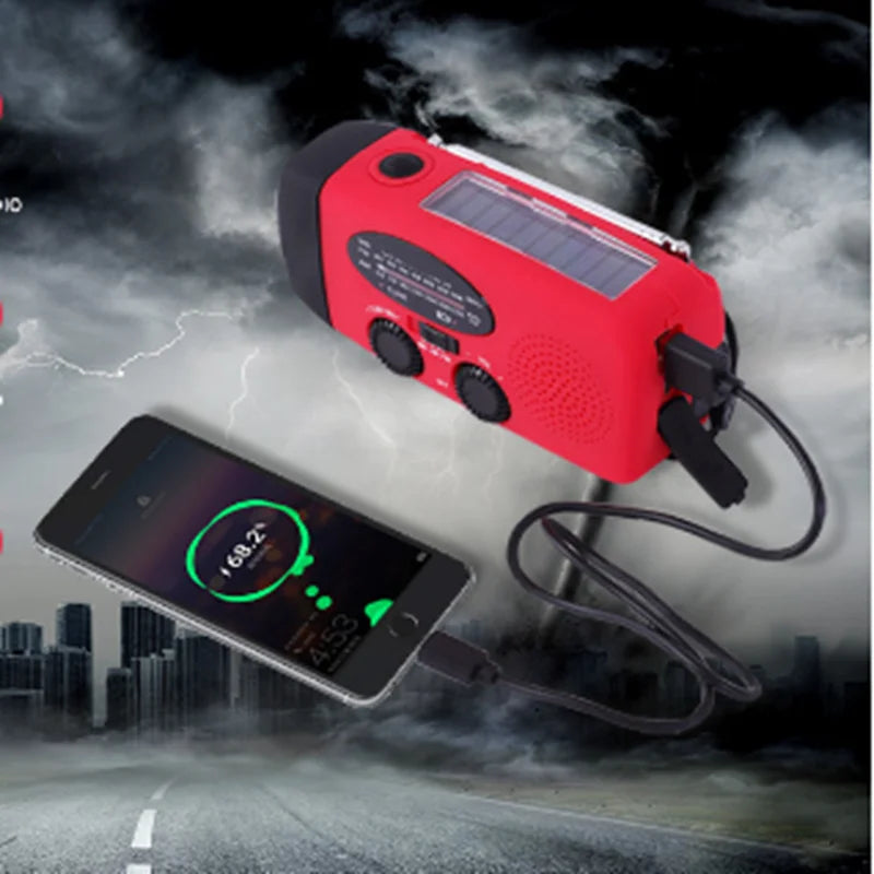 Emergency Crank Radio with Weather Alerts & Power Bank