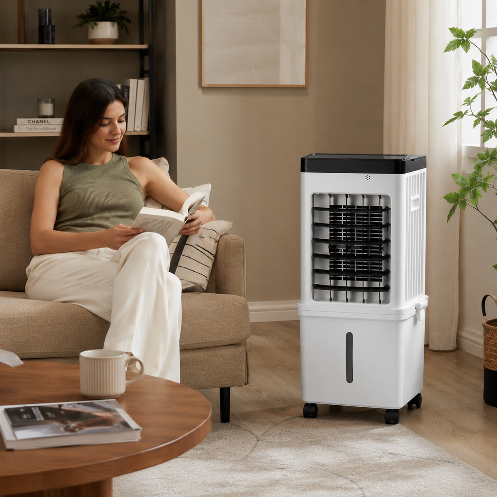 Portable Evaporative Air Cooler with 12-Hour Timer