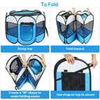 Portable Foldable Pet Playpen For Dogs Cats Other Pets