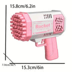 Portable Handheld Automatic Electric 40 Holes Rocket Launcher Bubble Gun with LED Light