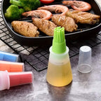 Portable Silicone Oil Bottle with Brush
