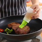 Portable Silicone Oil Bottle with Brush