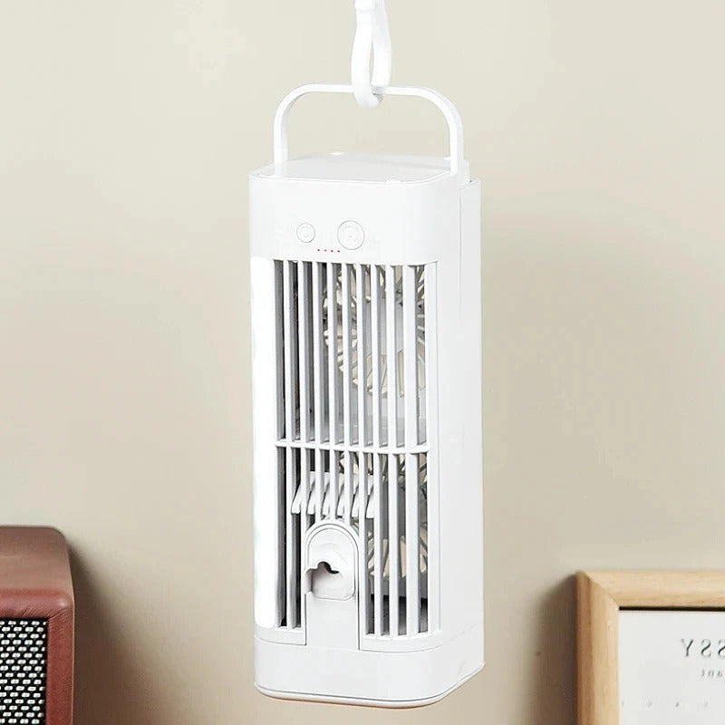 Portable USB Misting Fan with 3-Speed Airflow & Night Light