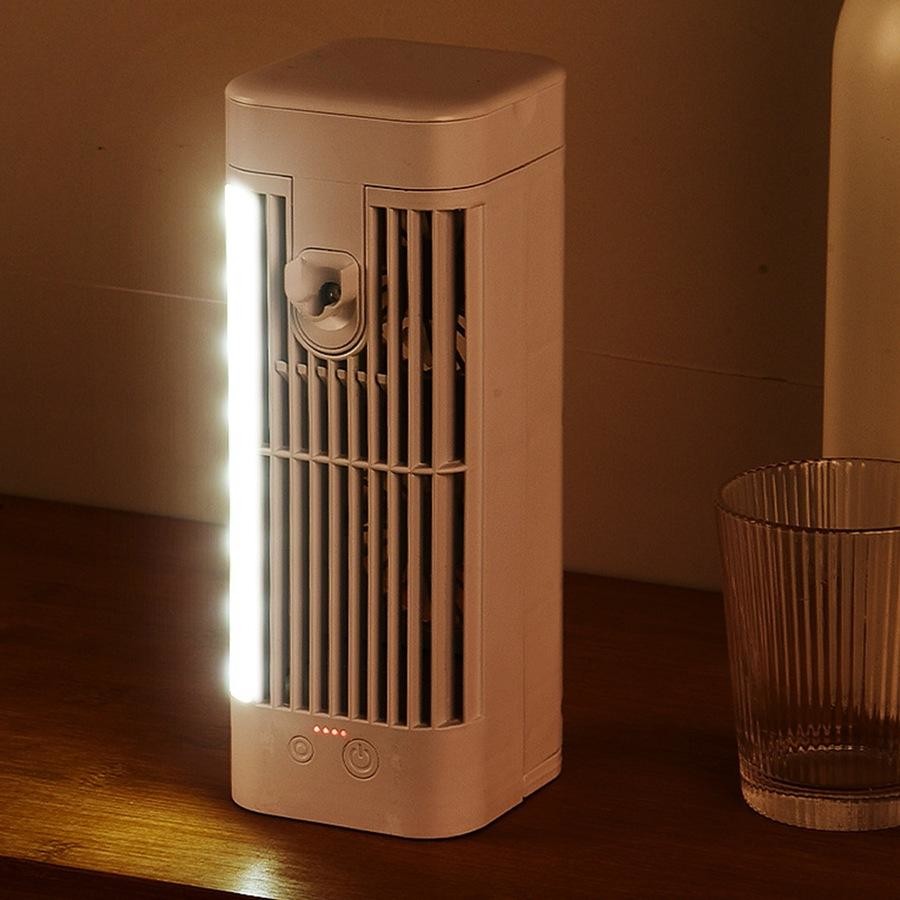 Portable USB Misting Fan with 3-Speed Airflow & Night Light