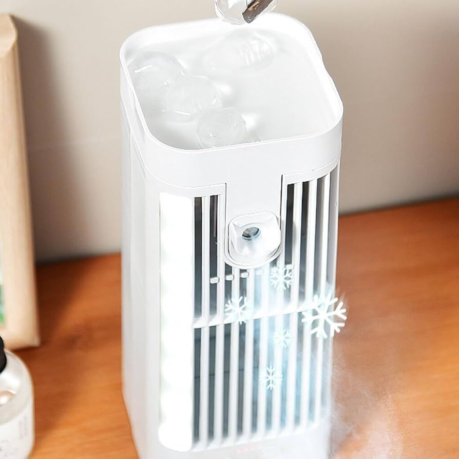 Portable USB Misting Fan with 3-Speed Airflow & Night Light