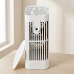 Portable USB Misting Fan with 3-Speed Airflow & Night Light