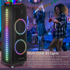 Portable Wireless Party Speaker Colorful Lights DJ PA System