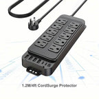 Power Strip Plug with 10-Outlets, 6 USB Ports and 2 USB-C