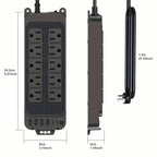 Power Strip Plug with 10-Outlets, 6 USB Ports and 2 USB-C
