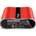 Powermaster 12000mAh Portable Charger with Dual USB Ports 3.1A Output