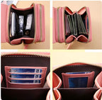 Compact Leather Purse with Adjustable Crossbody Strap