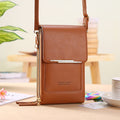 Compact Leather Purse with Adjustable Crossbody Strap
