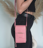 Compact Leather Purse with Adjustable Crossbody Strap