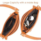Premium Genuine Cowhide Leather Crossbody Bag