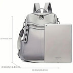 Premium Genuine Leather Womens Backpack - Brown