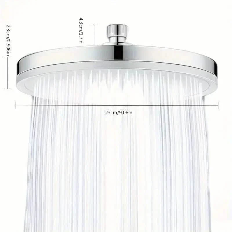 Premium High-pressure Shower Head - Top Spray, Wide Coverage, Lotus Design