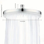 Premium High-pressure Shower Head - Top Spray, Wide Coverage, Lotus Design