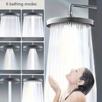 Premium High-pressure Shower Head - Top Spray, Wide Coverage, Lotus Design