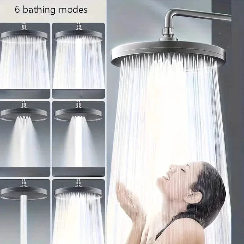 Premium High-pressure Shower Head - Top Spray, Wide Coverage, Lotus Design