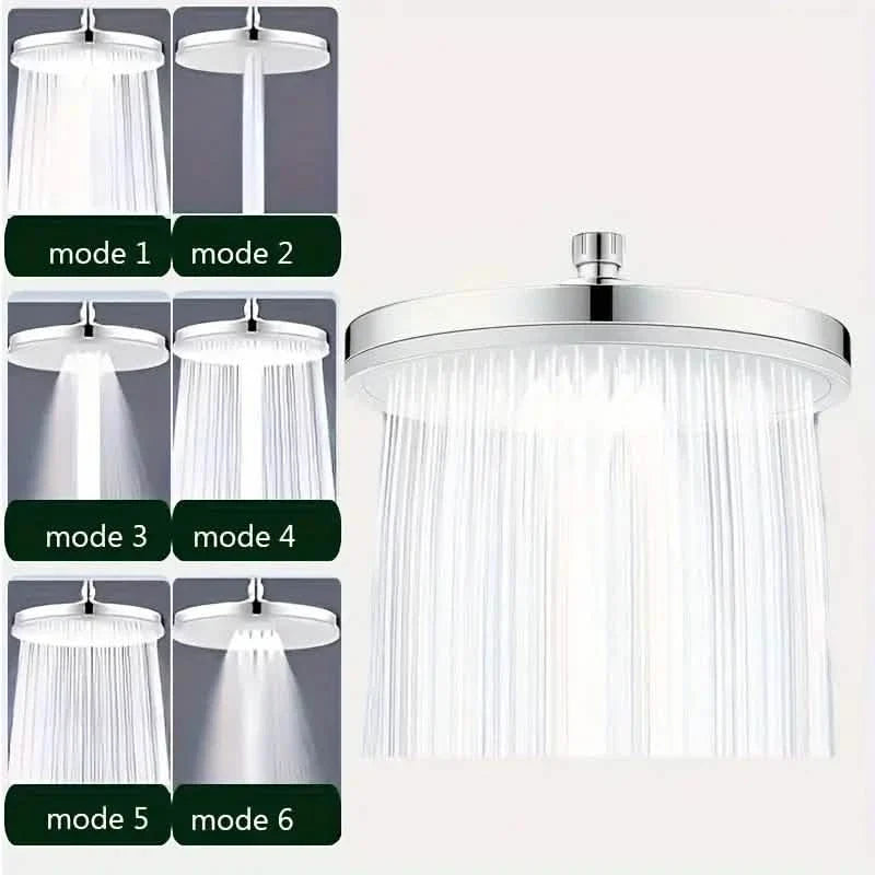Premium High-pressure Shower Head - Top Spray, Wide Coverage, Lotus Design