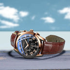 Men's Analog Leather Band Watch