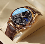 Men's Analog Leather Band Watch