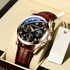 Men's Analog Leather Band Watch