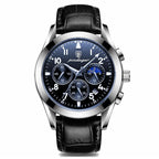 Men's Analog Leather Band Watch
