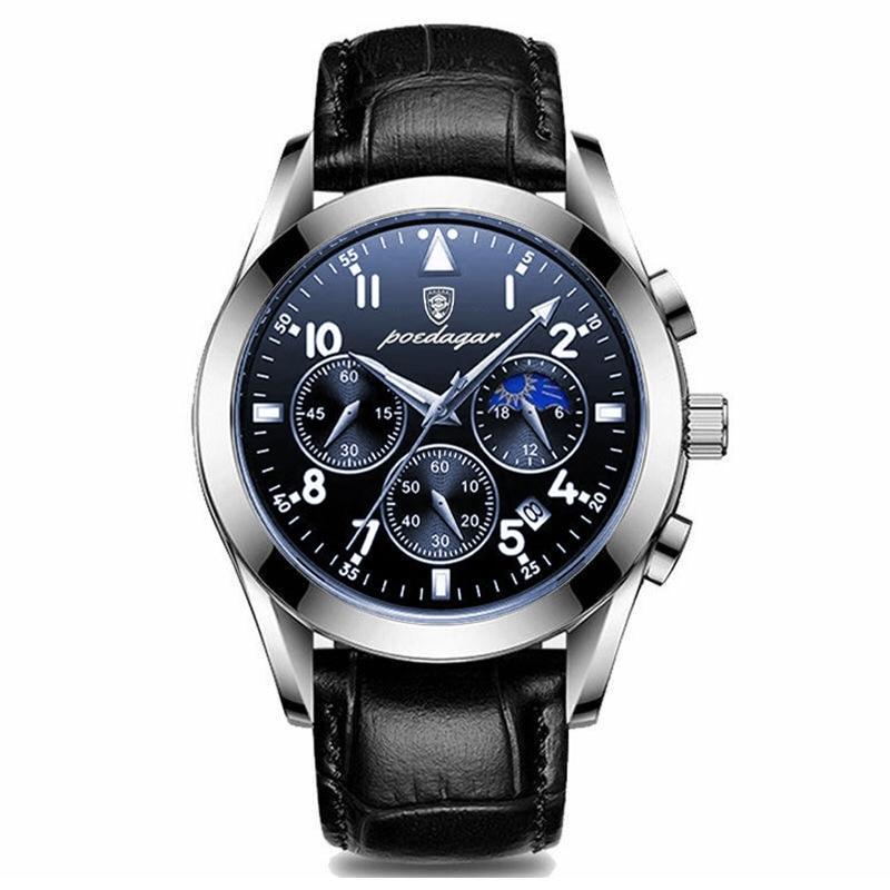 Men's Analog Leather Band Watch